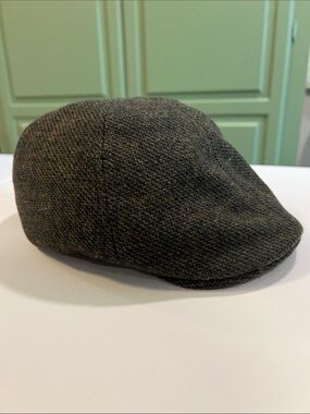 Classic Tweed Newsboy Cap - os, green/black